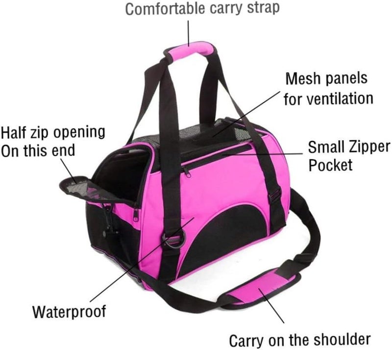 woobles Pet Travel Carrier, Cat Carrier, Soft-Sided Pet Travel Carrier for Cats Dogs Puppy Comfort Portable Folding Pet Bag Airline Approved, Cat Carrier - Image 4